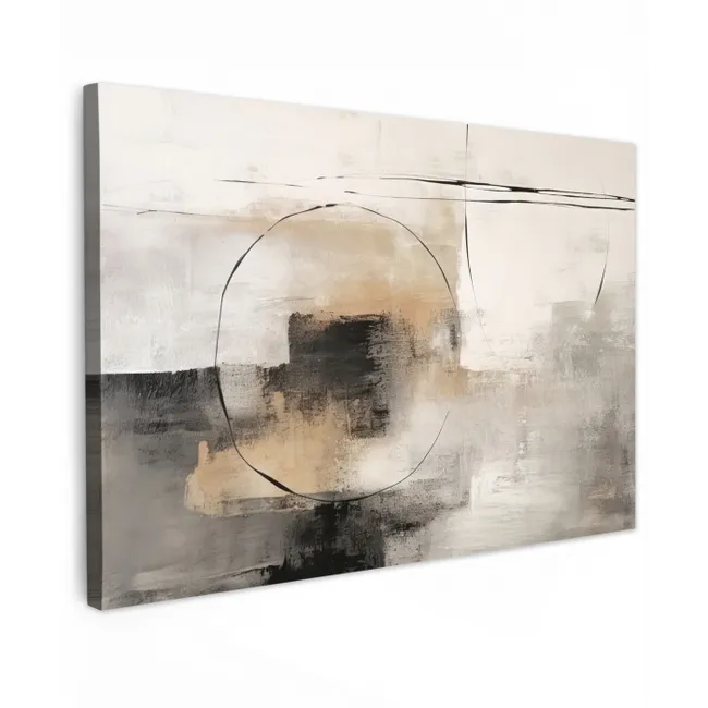 Kunst - Abstract - Grijs - Industrieel canvas 2cm klein -z3d