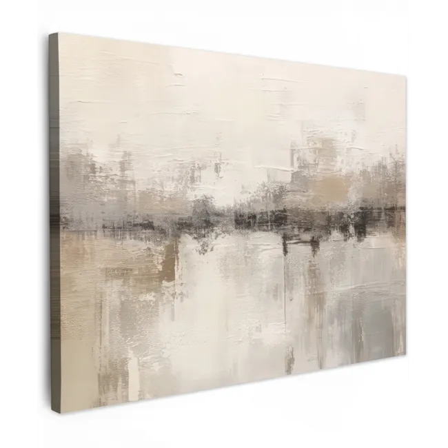 Canvas schilderij - Moderne kunst - Abstract - Beige