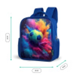 Neon - Bal - Kleurrijk Kinderrugzak - Blauw middel -productfoto_formaten