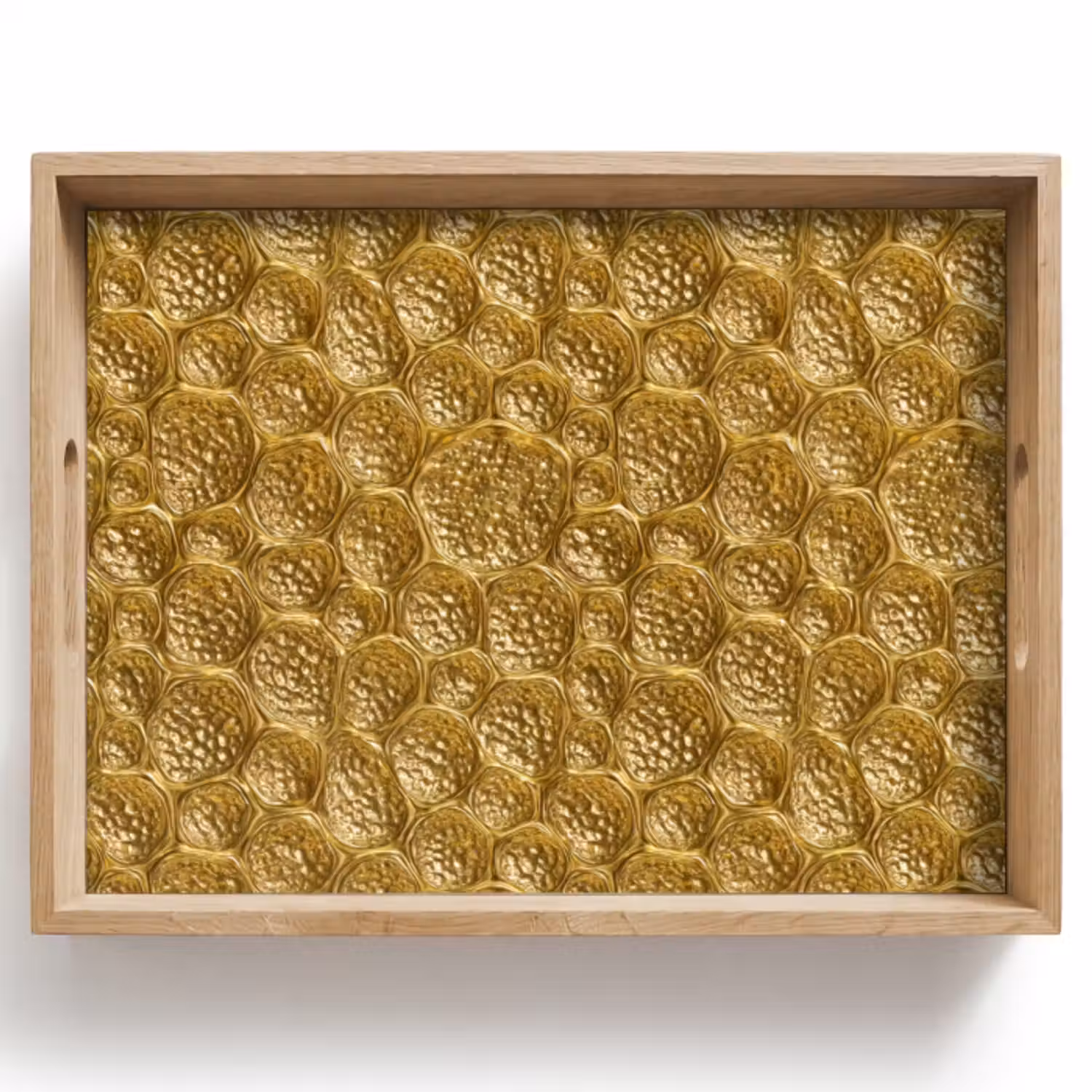 Tablett - Gehämmert – Mosaik – Antik – Gold