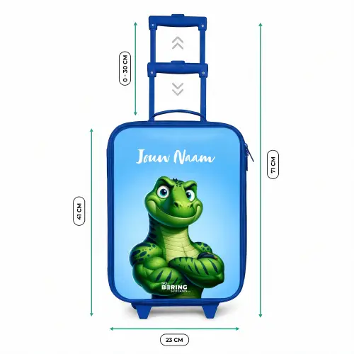 Spierbundelsaurus Kinderkoffer - Blauw klein -productfoto_formaten