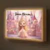 Prinses - Roze - Kasteel Light Box met batterij (Wandlamp kind) middel -z3d_website