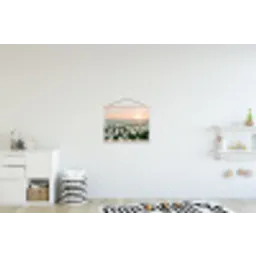 Tulpen - Landschap - Wit textielposter latten blank klein -kinderkamer