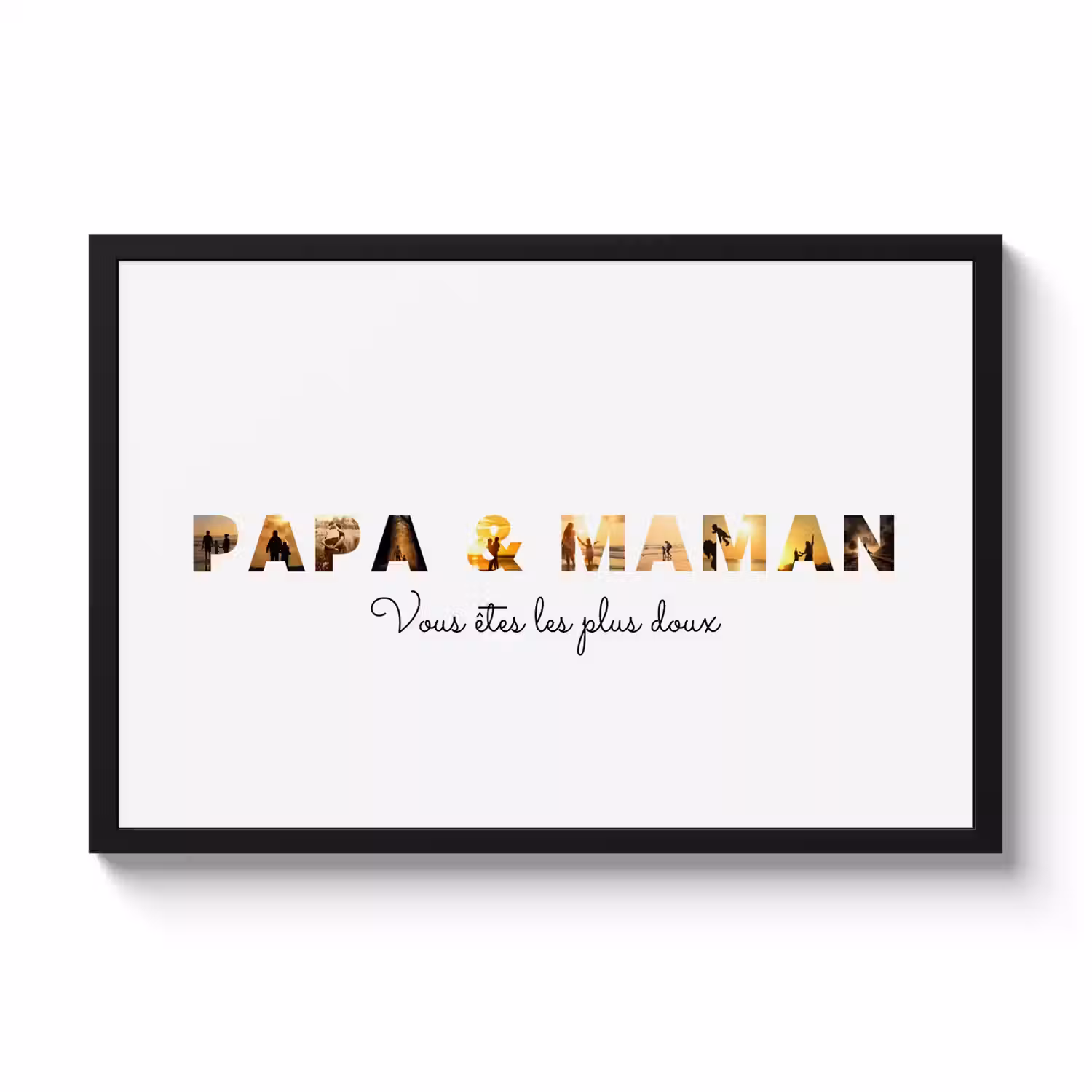 Affiche encadrée  - Papa & Maman