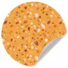 Terrazzo -  Patroon - Okergeel Wandcirkel behangsticker klein 186 -3d
