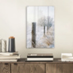 Hek - Sneeuw - Mist - Platteland - Nostalgisch plexiglas 5mm klein -sfeer1