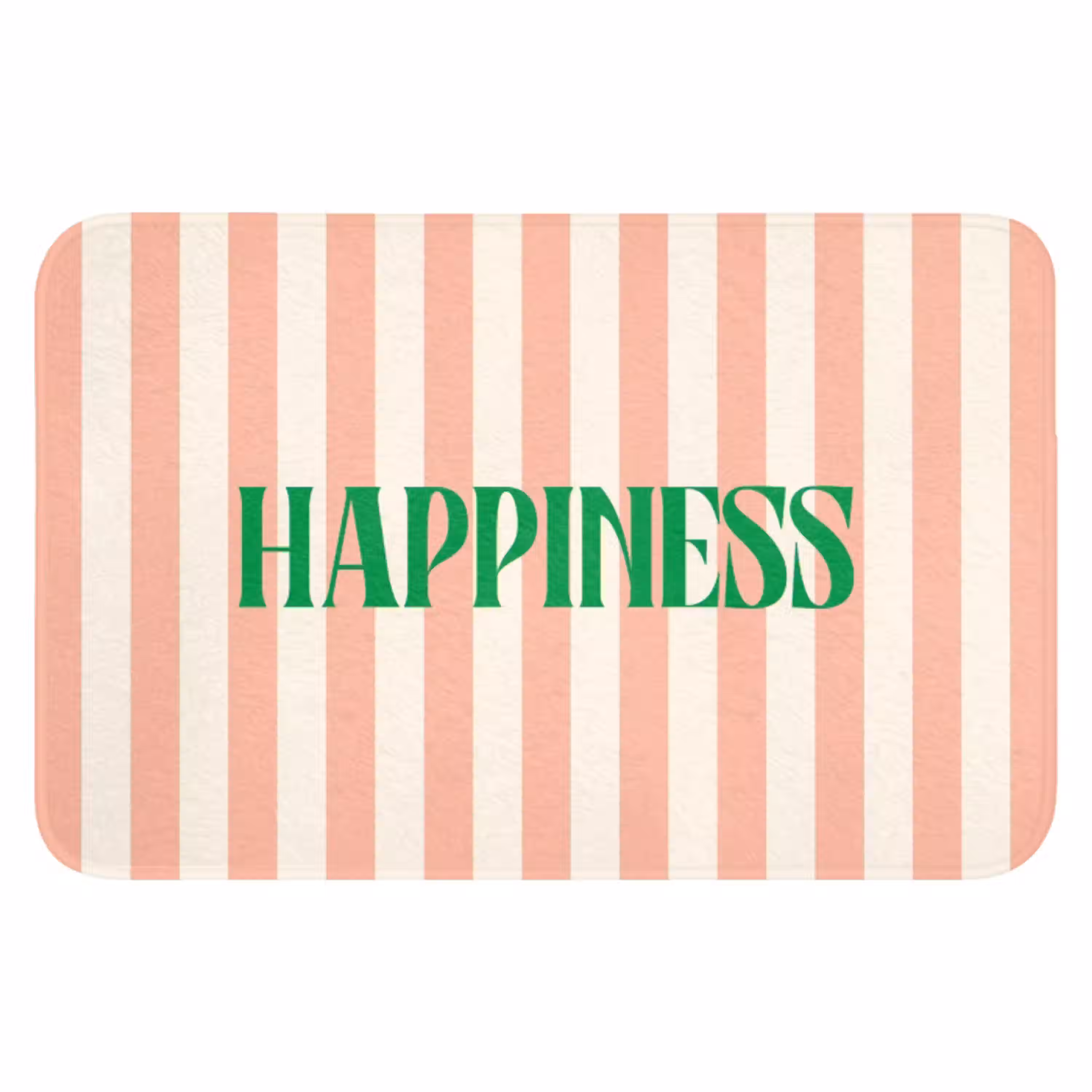 Zachtroze - Groen - Strepen - Happiness WCmat klein -3d