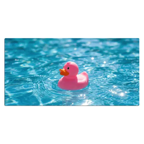 Badeend - Dobberend - Roze Muismat XXL klein -3d_leeg