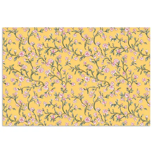 Bloemen - Motief - Geel poster papier klein 62 -3d