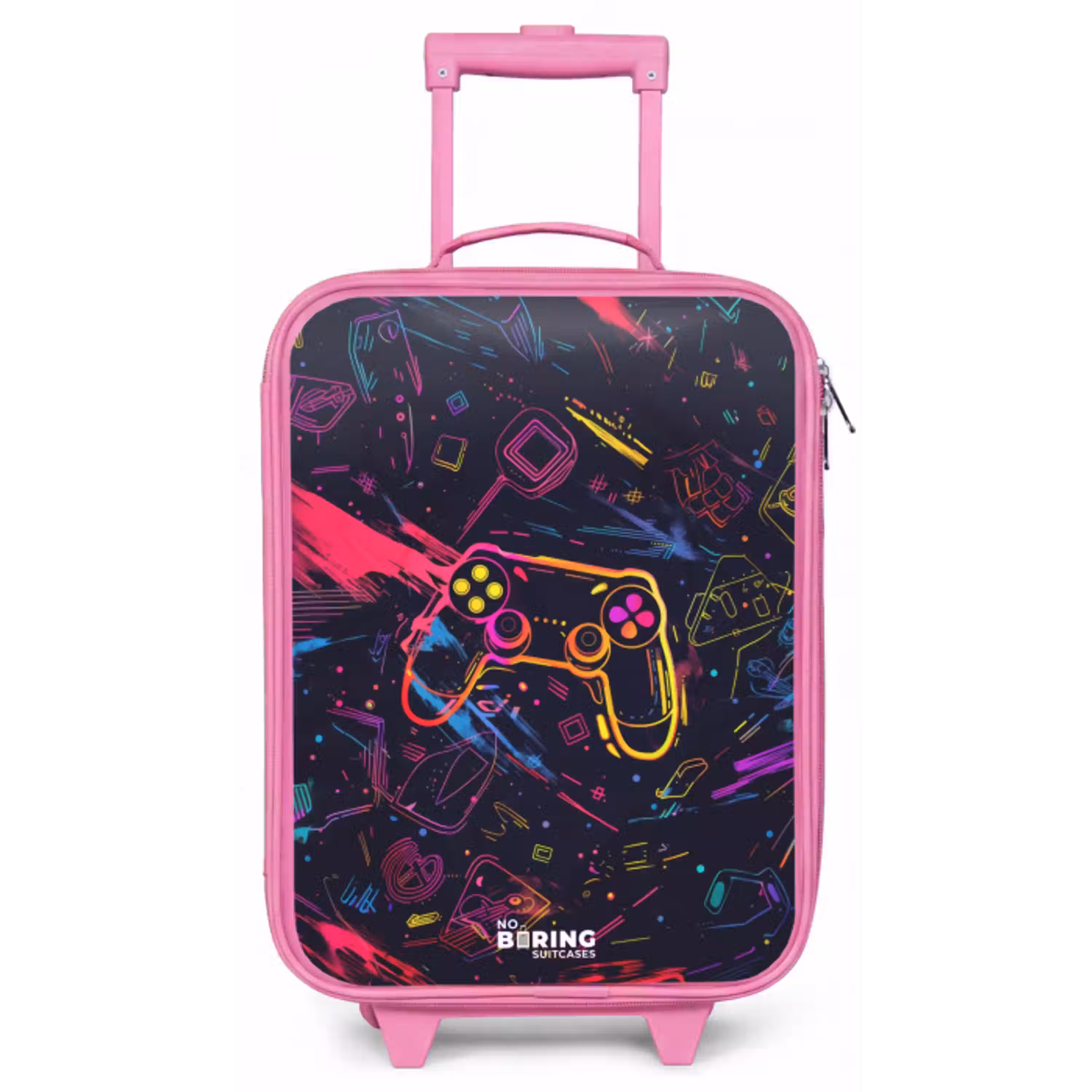 Gamerwereld in neonstijl Kinderkoffer - Roze klein -zz3dotto