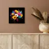 Bloemen - Kleurrijk - Graffiti - Modern - Boeket aluminium wit klein -sfeer4