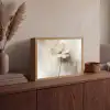 Bloem - Beige - Verf - Schaduw Light Box met batterij (Wandlamp) middel -sfeer2