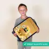 Monster - Wezen - Bloem - Geel Kinderkoffer - Zwart klein -sfeer4_NL