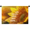 Zonnebloem - Close up - Geel - Quote Wandkleed katoen klein -zz3d