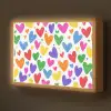 Hartjes - Patroon - Kleurrijk Light Box met batterij (Wandlamp kind) middel -z3d_website