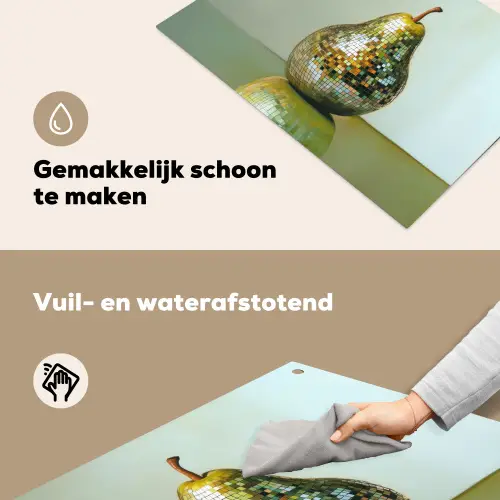 Fruit - Disco - Art - Glitter Inductie beschemer met haakjes klein -ky-schoon-nl