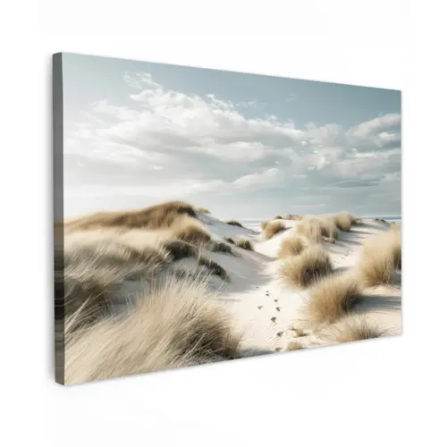 Duinen - Gras - Sporen - Wolken canvas 2cm klein -z3d