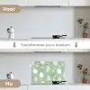 Groen - Eieren - Patroon keuken achterwand spatscherm klein -voor_na_NL