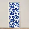 Floraal - Modern - Blauw deurposter klein 289 -3d_beige