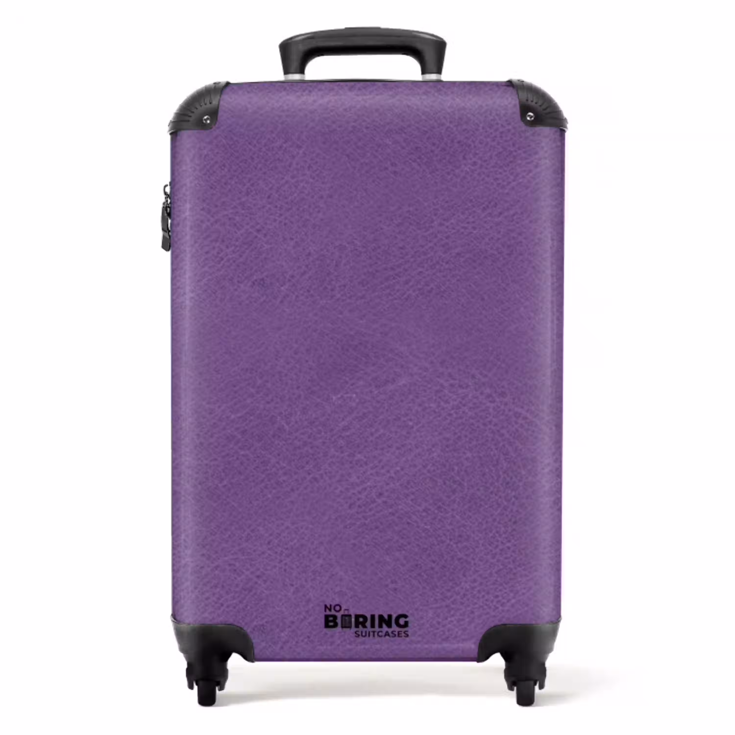 Lederen look lila paars NBS - Handbagage koffer - Volwassenen Unisex middel -productfoto_recht