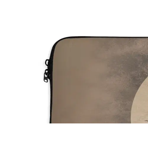 Vogel - Beige - Japandi laptophoes neopreen klein -detail