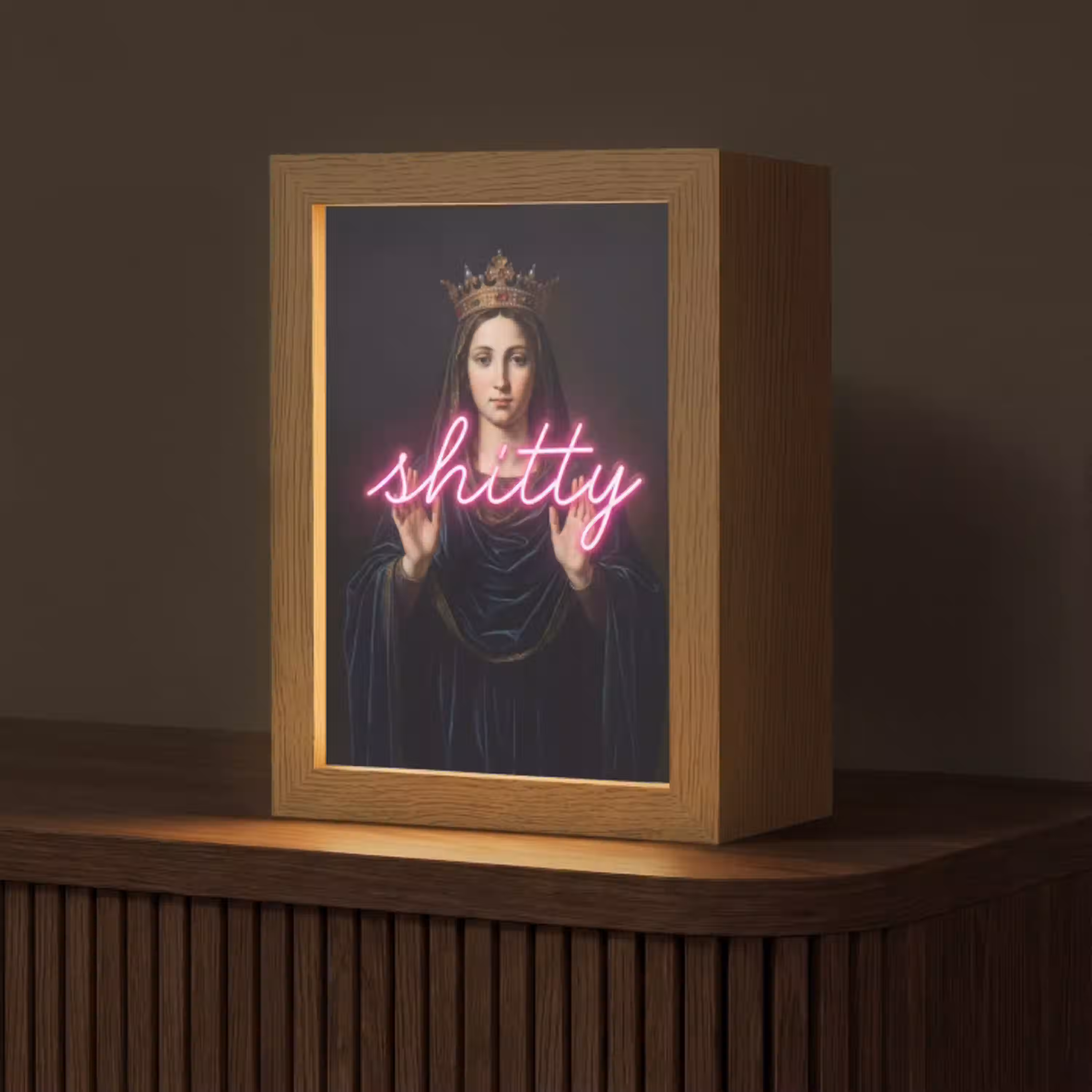 Ironisch - Tekst - Neon Light Box met kabel (Tafellamp) klein -z3d_website