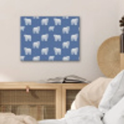 IJsbeer - Patroon - Blauw PET vilt klein 837 -sfeer3