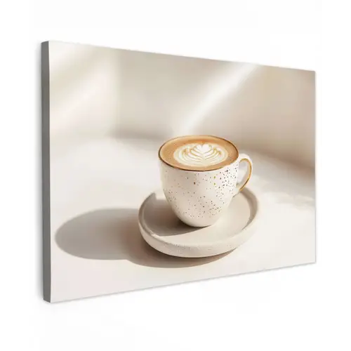 Cappuccino - Schuim - Schotel - Beige canvas 2cm klein -z3d