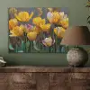 Tulpen - Geel - Penseelstreken - Abstract PET vilt klein -sfeer2