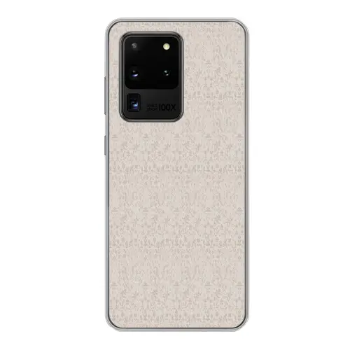 Bloemen - Bladeren - Licht - Taupe Telefoonhoesje Samsung Galaxy S20 Ultra klein 358 -3d