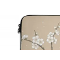 Bloemen - Vogels - Bloemen laptophoes neopreen klein -detail