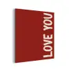 Schuin - Loveyou - Rood aluminium wit klein -3d