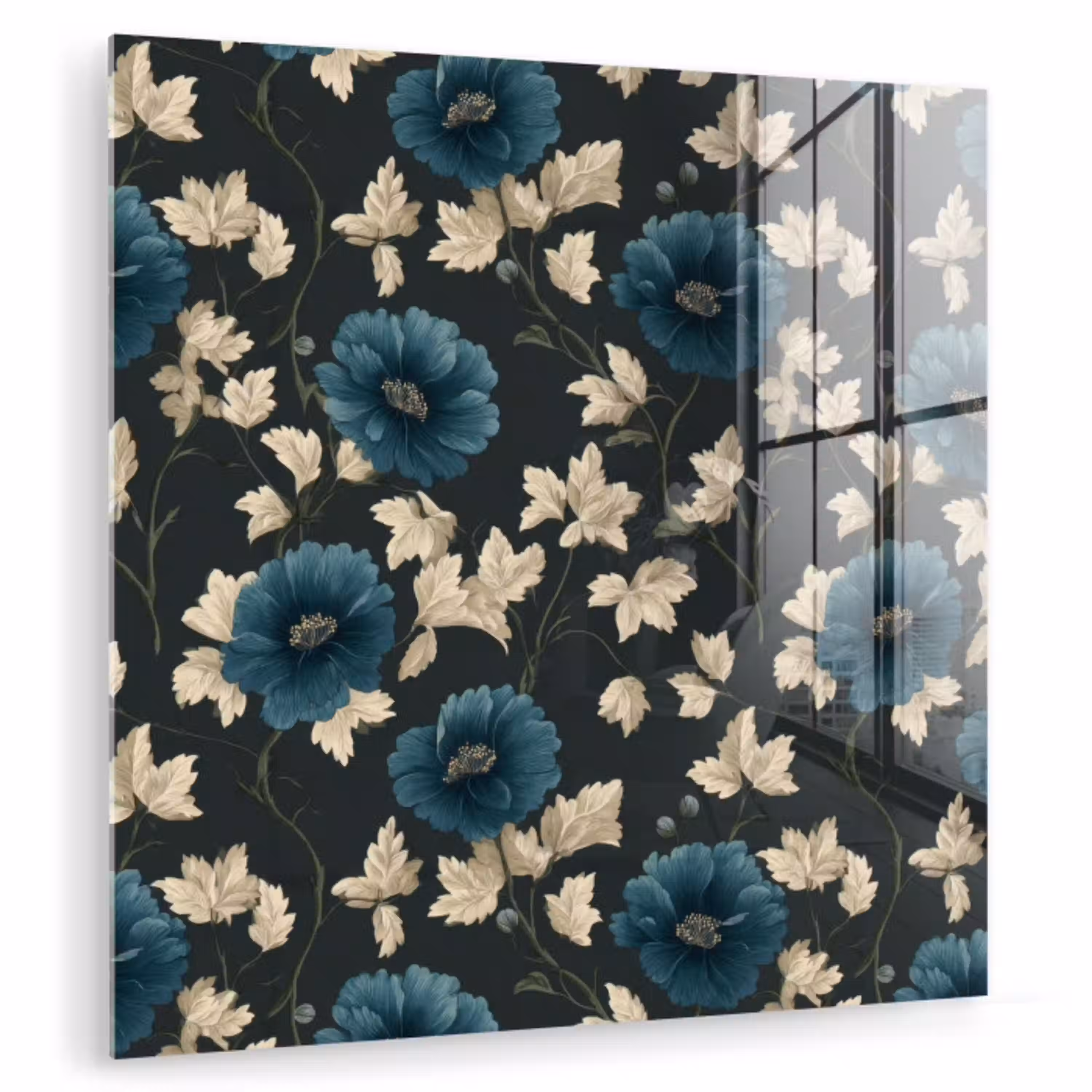 Botanisch - Bloemen - Blauw plexiglas 5mm klein 11 -zzzproduct_nieuw
