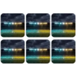 Voetbal - Stadion - Nacht - Modern onderzetter kurk middel -zkaufland3dotto