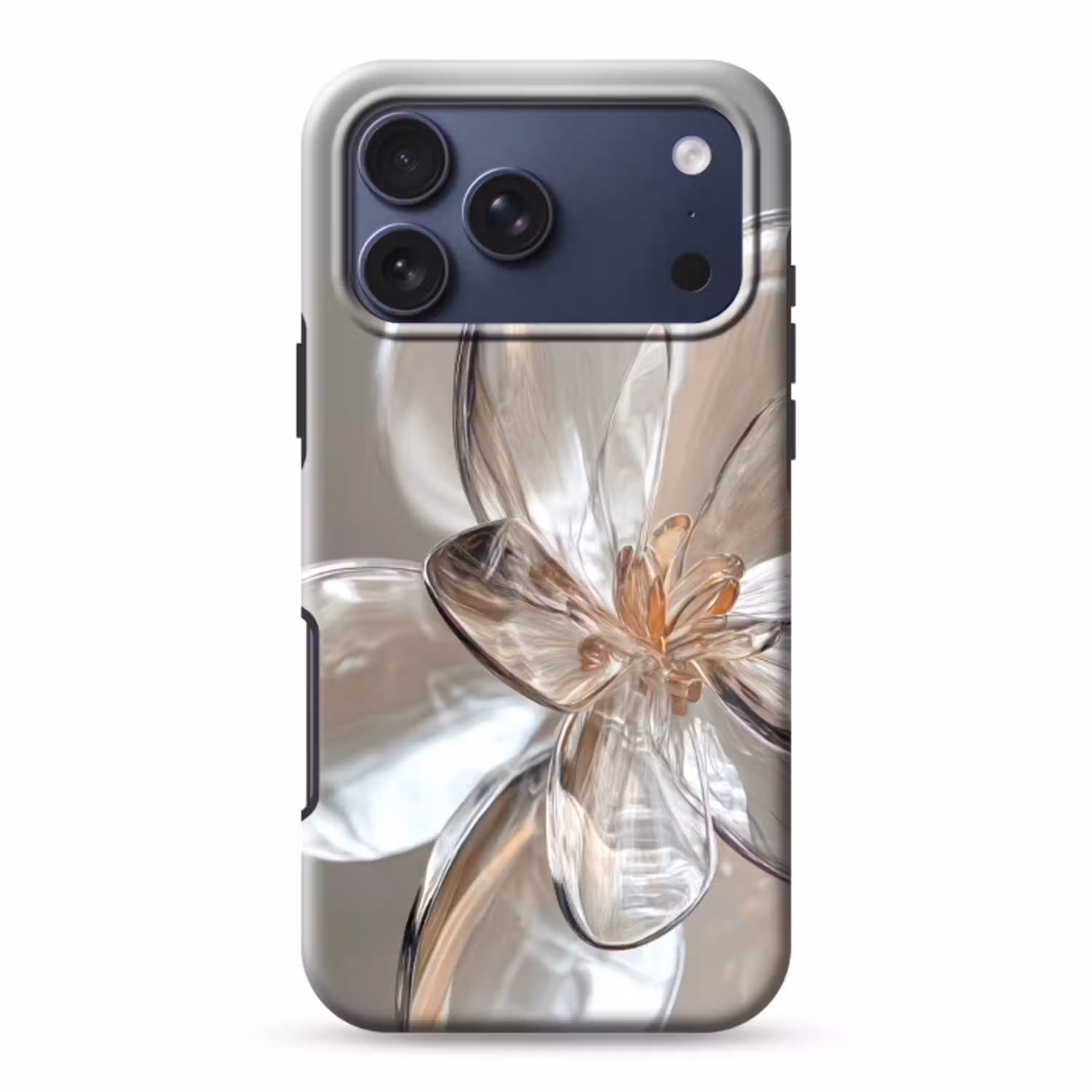 Bloem - Glazen - Doorzichtig Toughcase MagSafe Apple iPhone 17 Pro Max klein -3d