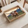 Longhorn - Landschap - Zonsondergang Dienblad Rechthoek middel -sfeer1