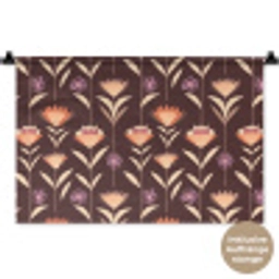 Elegant - Retro - Bruin Wandkleed katoen klein 269 -t3d_DE