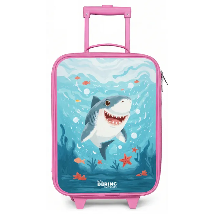 Haai - Water - Zee Kinderkoffer - Roze klein -zz3dotto
