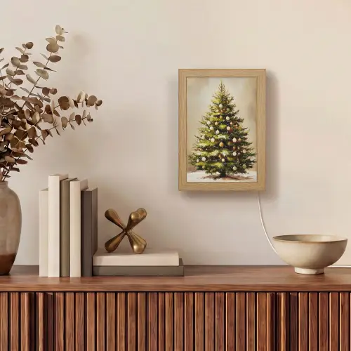 Kerst - Sfeer - Groen Light Box met kabel (Tafellamp) klein -sfeer2