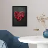Kersen - Hart - Rood - Zwart fotolijst zwart zonder passe partout klein -sfeer4