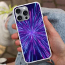 Dynamisch - Ruimte - Kleurrijk Hoesje iPhone 16 Pro Max met koord klein -sfeer3