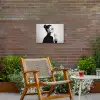 Vrouw - Champagne - Modern Tuinposter op houten frame 2 cm dik klein -sfeer3