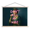 Vrouw - Portret - Kroon textielposter latten blank klein -3d