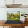 Ezels - Ganzen - Kleurrijk keuken achterwand spatscherm klein -sfeer2