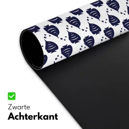 Oceaan - Vis - Blauw - Wit Muismat XXL klein 681 -sfeer2