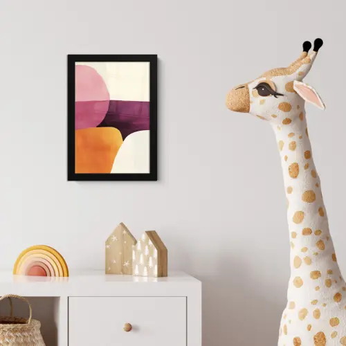 Vormen - Abstract - Kleurrijk fotolijst zwart zonder passe partout klein -usfeer4_kinderkamer
