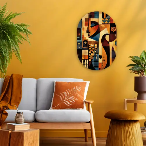 Figuren - Abstract - Symbolen Wandcirkel Ovaal Forex klein -sfeer4