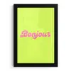Groen - Roze bonjour - Retro fotolijst zwart zonder passe partout klein -3d