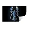 Kreeft - Delftsblauw - Schild - Stoer Muursticker klein -3d