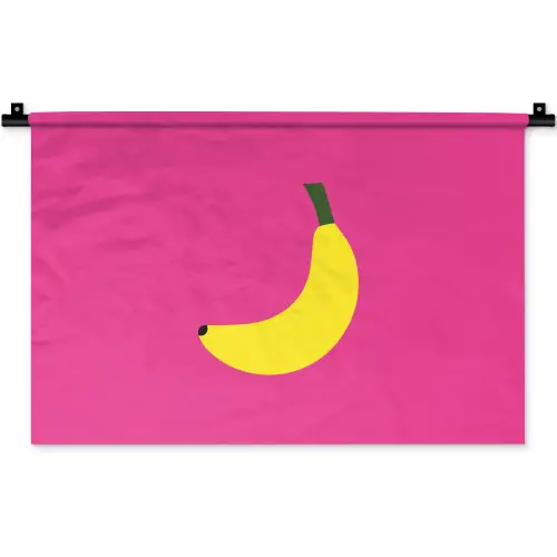 Banaan - Geel - Fruit Wandkleed katoen klein -zz3d